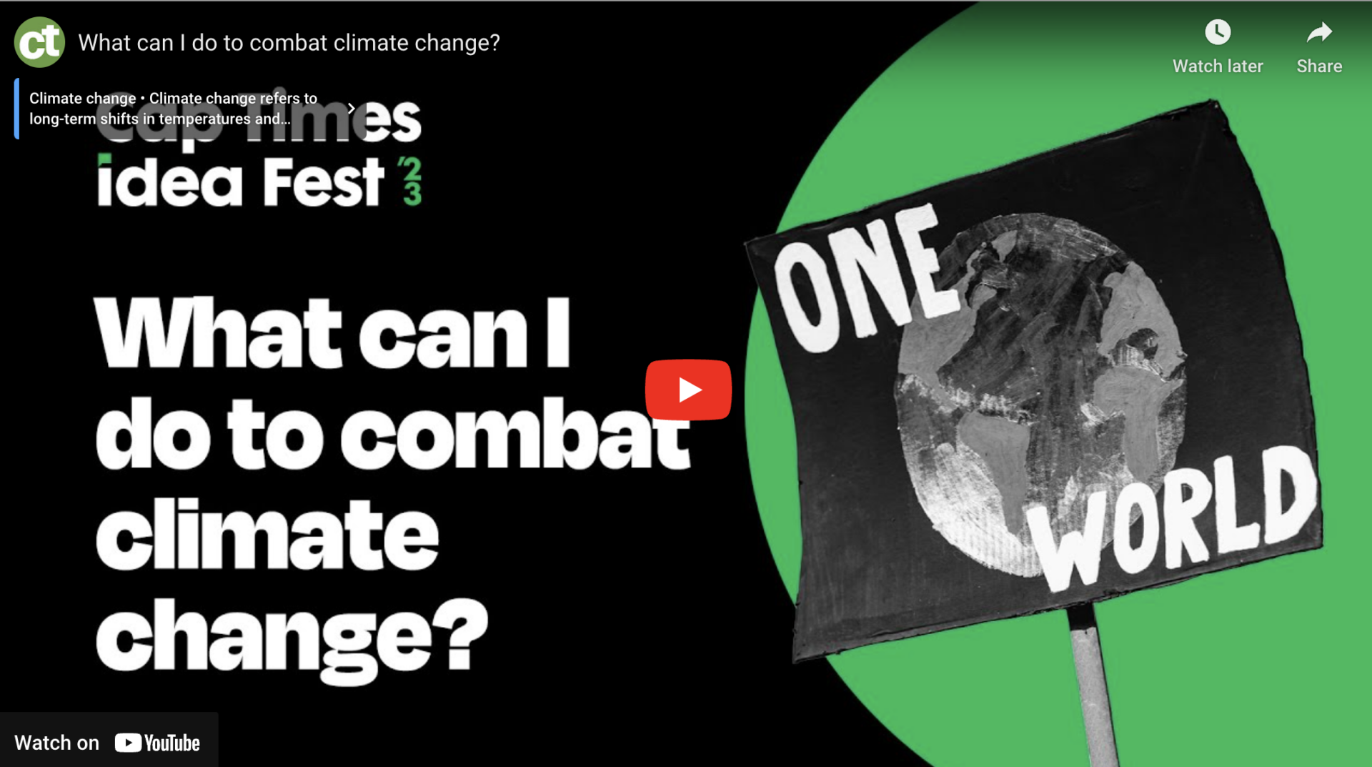 What Can I do to Combat Climate Change?